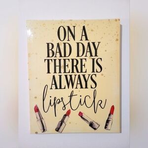 Bebe Makeup Fashion Designer Red Lipstick Word Canvas Wall Art